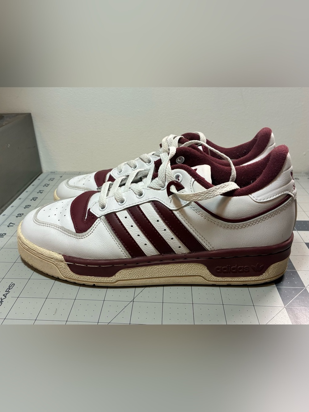 Adidas Rivalry Low 86
White and Burgundy W7.5